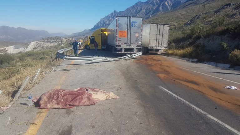 Muere trailero al salir expulsado de su unidad