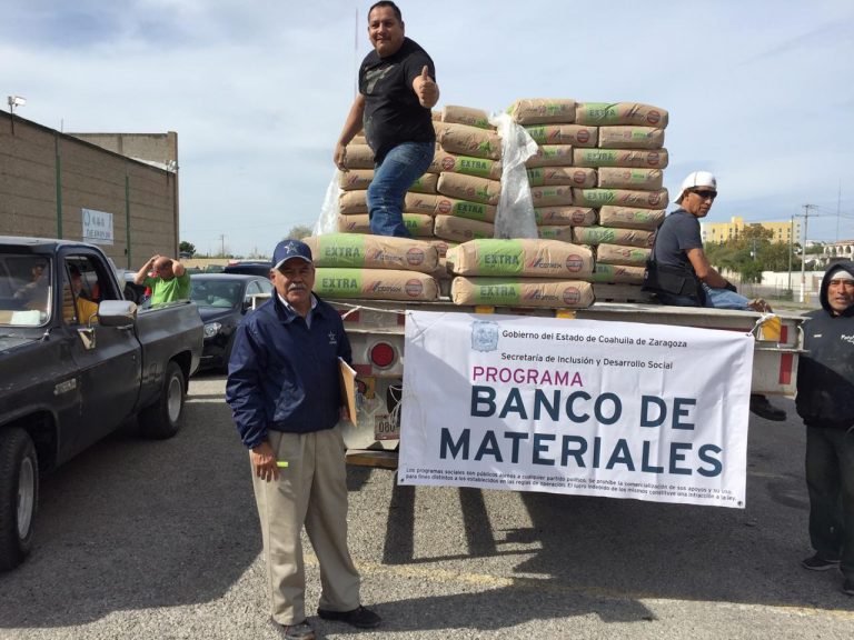 Banco de Materiales a bajo costo, programa exitoso de las familias coahuilenses