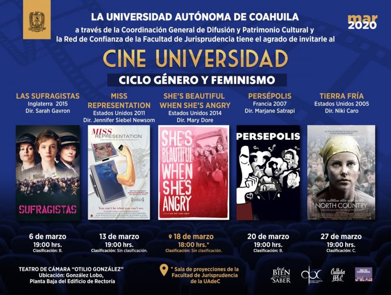 Ciclo de cine “Género y Feminismo” ofrece la UA de C durante marzo