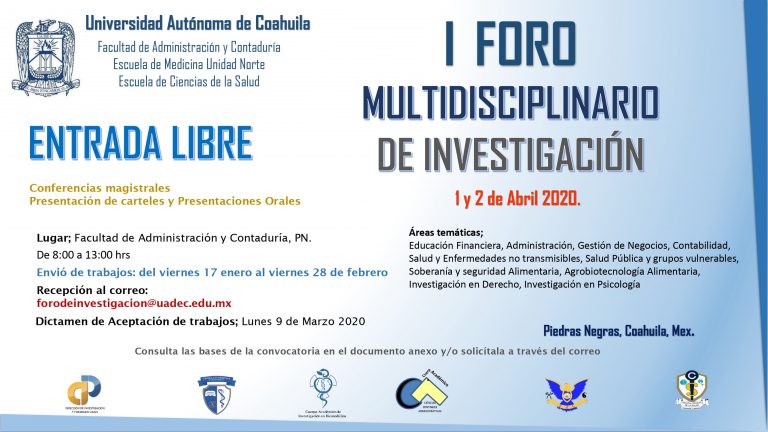 Participa en el Primer Foro Multidisciplinario de Investigación de la UA de C en la Unidad Norte