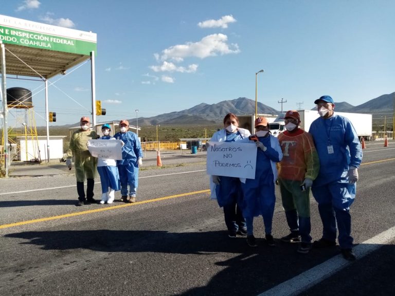 Instalan filtros sanitarios en los límites de Saltillo y Concha del Oro