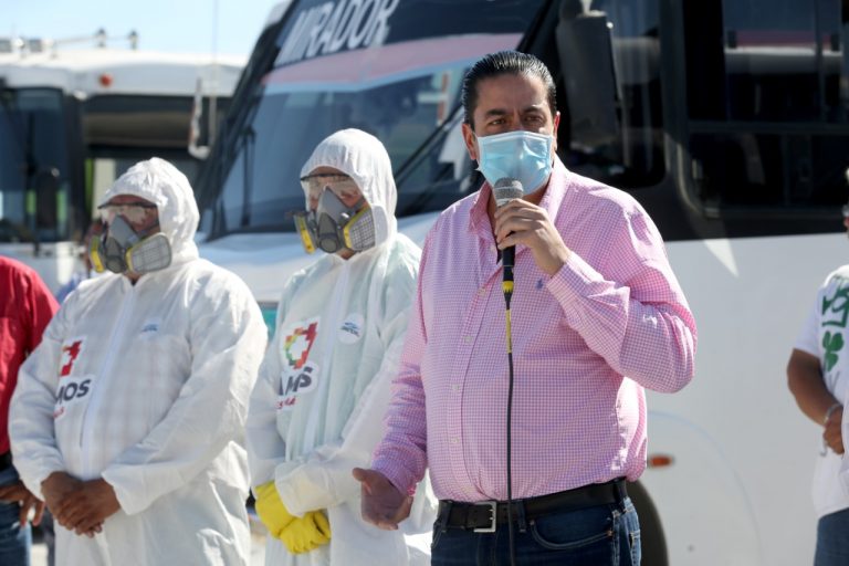 Arranca programa de sanitización en el transporte público de Ramos Arizpe