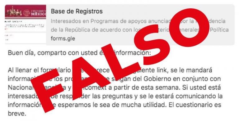 Desmiente Hacienda que haya registro en línea para recibir apoyos de Gobierno Federal