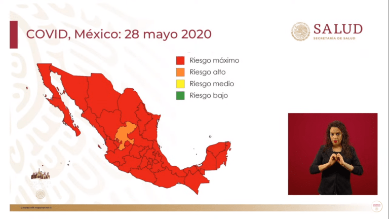 Todo el país, a excepción de Zacatecas, en riesgo máximo por coronavirus, de acuerdo con  Semáforo de COVID-19