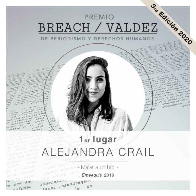 El Premio Breach / Valdez de Periodismo y Derechos Humanos 2020 es para los periodistas mexicanos Alejandra Crail y Jesús Bustamante