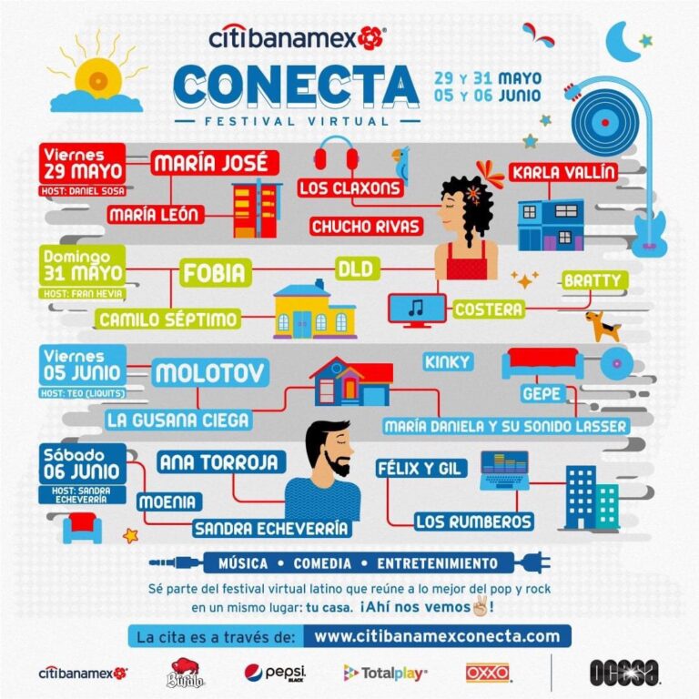 OCESA y Citibanamex presentan el primer Festival Musical Virtual gratuito de Rock y Pop Latino