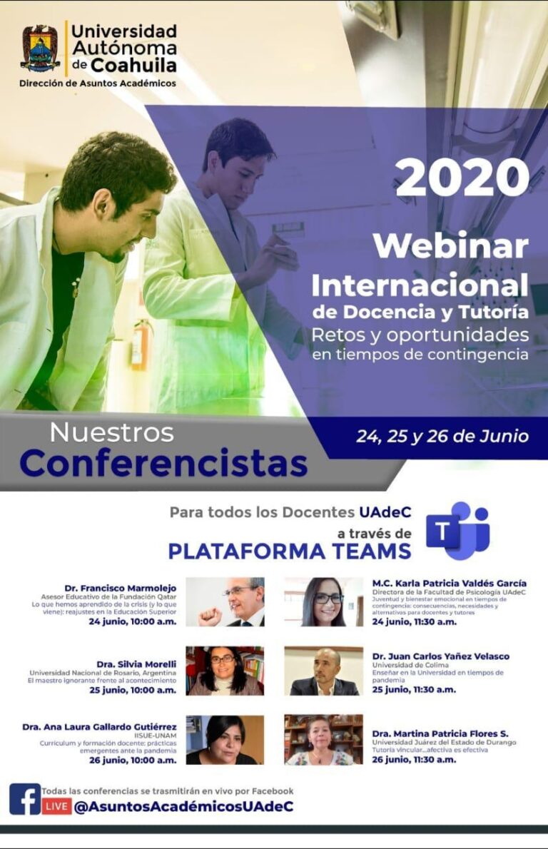 Invita UA de C a docentes a participar en webinar “Retos y Oportunidades en Tiempos de Contingencia”