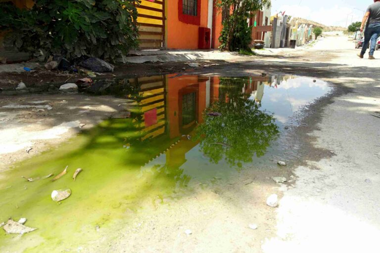 Vecinos en Analco II denuncian foco de infección por agua estancada