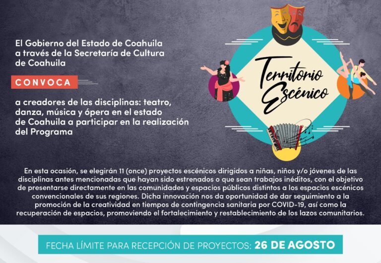 Convoca Cultura Coahuila a creadores escénicos