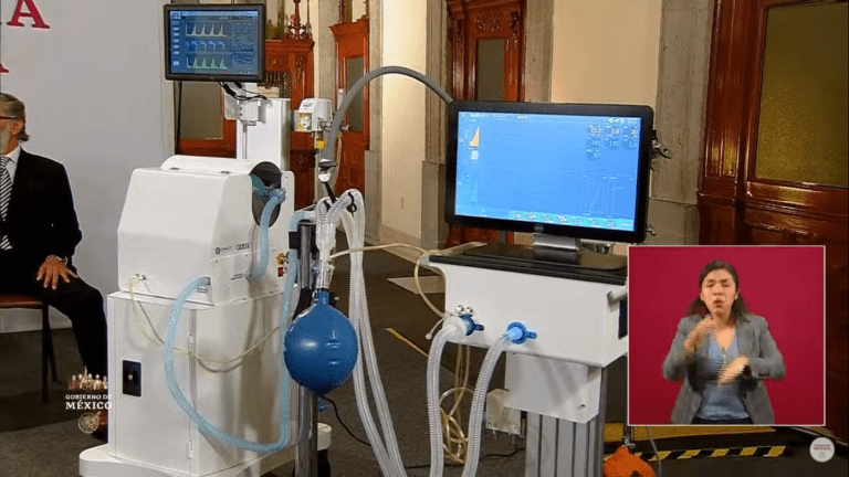 Gobierno presenta ventiladores creados por el Conacyt para pacientes con Covid-19