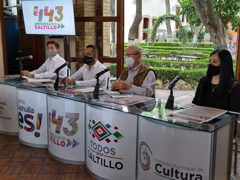 Presentan cartelera de eventos por el 443 Aniversario de Saltillo