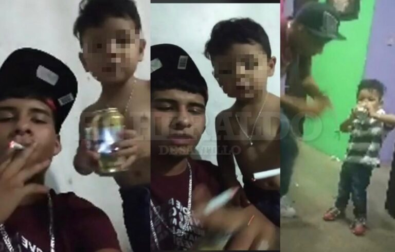 Obliga a su hermano de 3 años a fumar y beber ¡y lo transmite en Facebook!