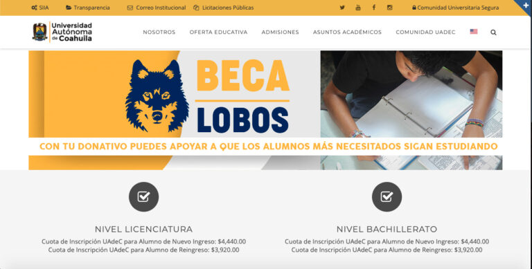 Convoca UA de C a participar en el programa Beca Lobos que ayudará a estudiantes a continuar sus estudios 