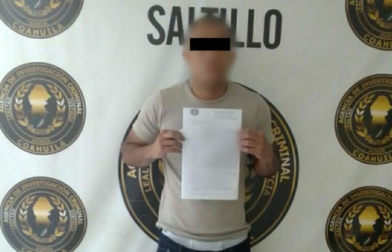 Detienen en Saltillo a sujeto por el delito de secuestro en el estado de Guerrero