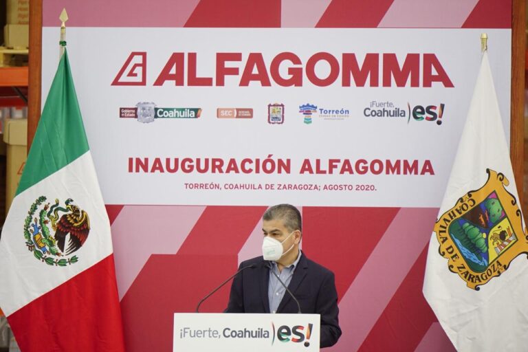 Inaugura MARS Planta Alfagomma en Torreón: “Coahuila brinda certeza para invertir”