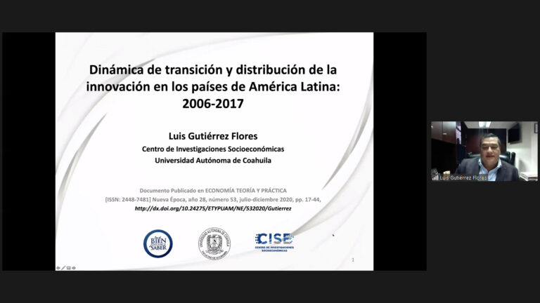 Se imparte la conferencia “Dinámica de transición y distribución de la innovación en los países de América Latina: 2006-2017” 