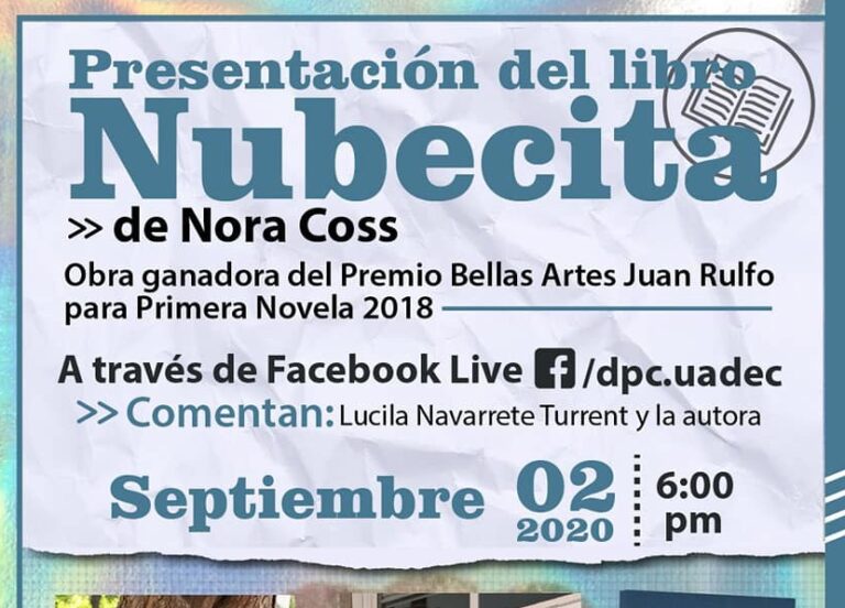 UA de C invita a la presentación en línea del libro “Nubecita” 