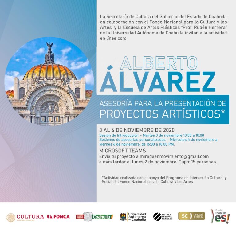 Invita Cultura Coahuila a una conferencia y asesoría en línea