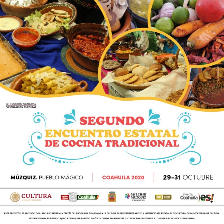 Anuncia Cultura Coahuila Segundo Encuentro Estatal de Cocina Tradicional