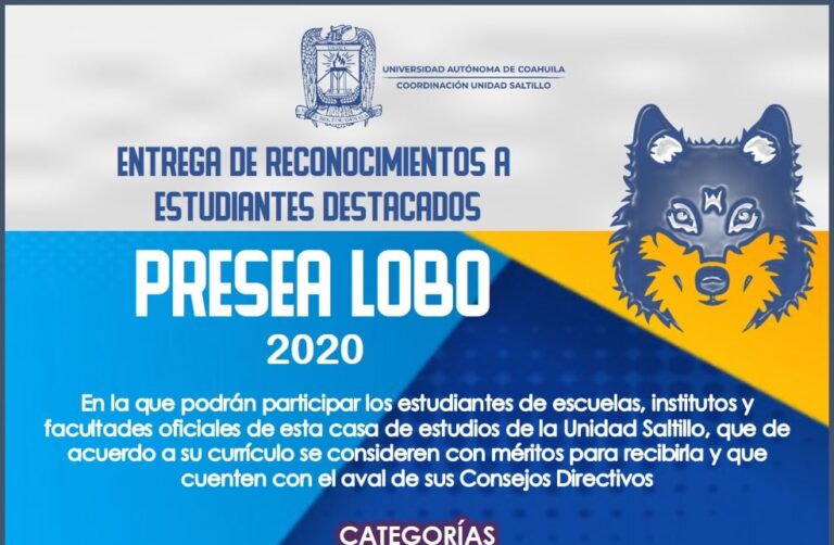 Convoca UA de C a estudiantes a participar en la Presea Lobo 2020 