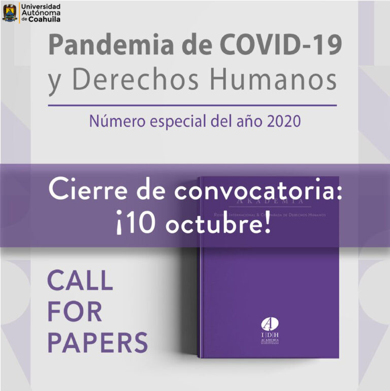 El 10 de octubre se cierra la convocatoria de la AIDH para colaborar en el número especial 2020 de la revista “Akademía”  