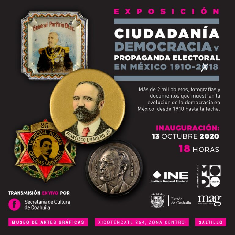 Invita Cultura Coahuila a la exposición ‘Ciudadanía, democracia y propaganda electoral 1910-2018’