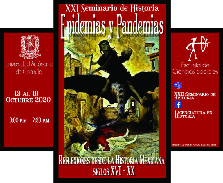 Invita UA de C al XXII Seminario de Historia “Epidemias y Pandemias: Reflexiones desde la Historia Mexicana Siglos XVI–XX” 