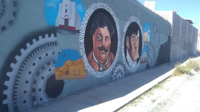 Jóvenes ilustran en mural la historia de Ramos Arizpe 