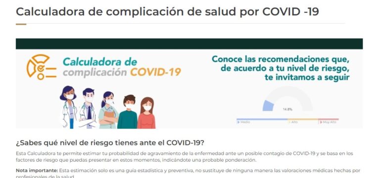 Llama IMSS a utilizar la calculadora de riesgo COVID-19