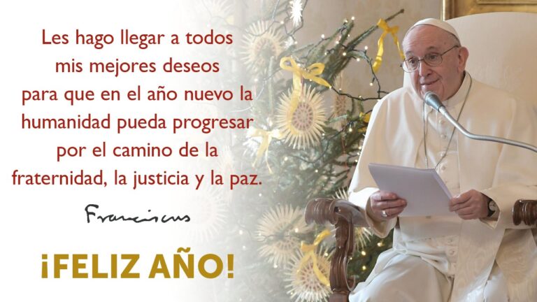 El papa desea un año de paz y esperanza