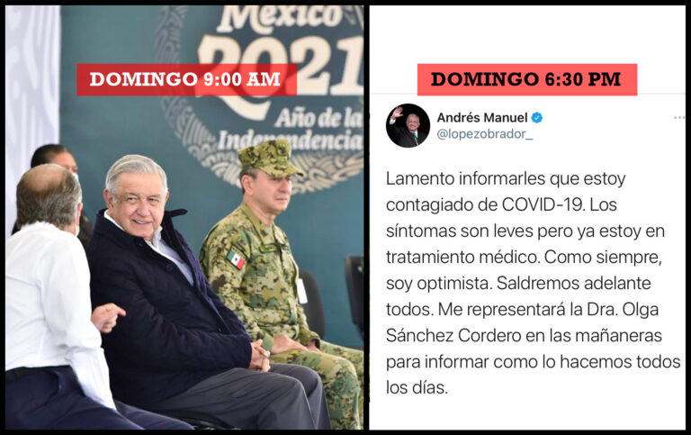 AMLO se contagia de Covid-19