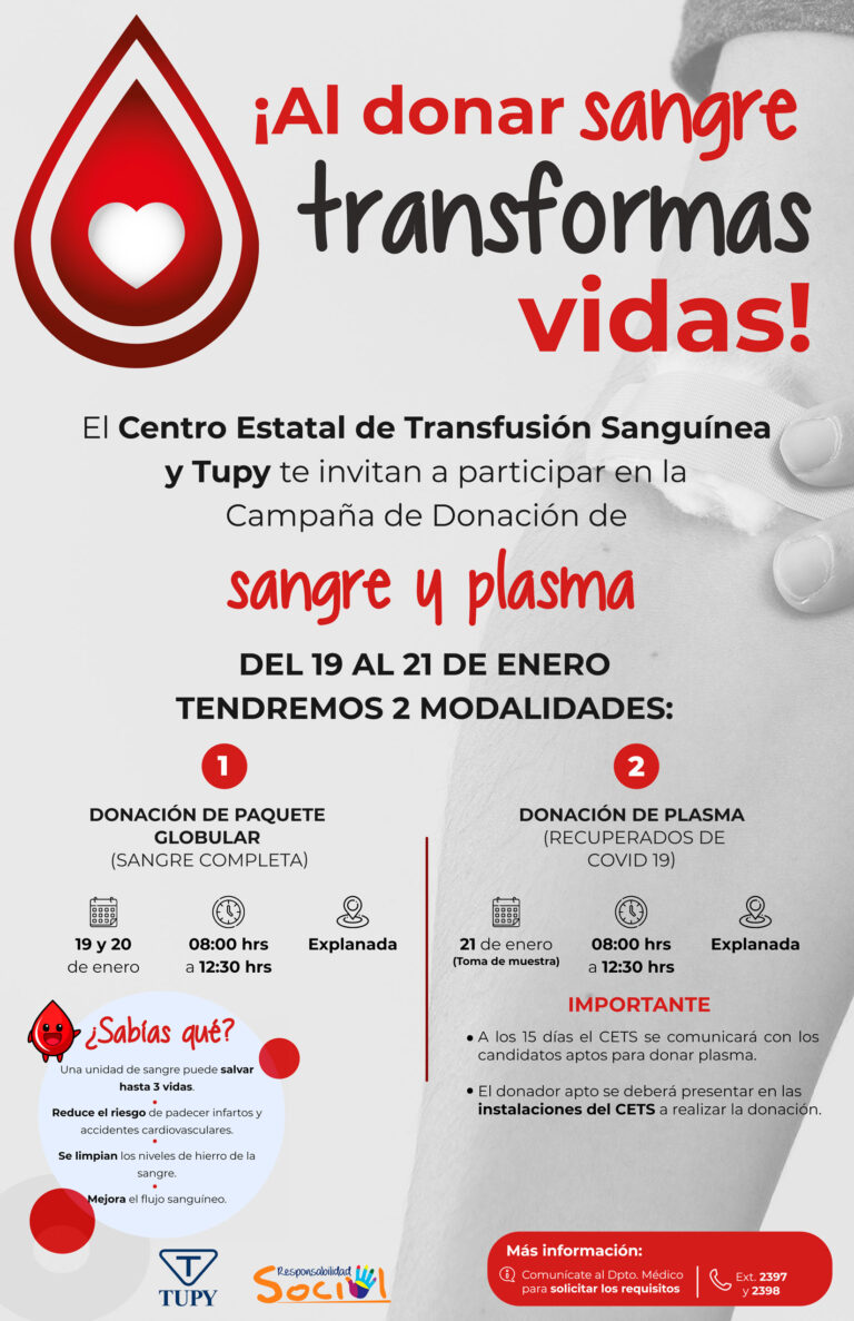 Tupy transformará vidas a través de la donación de sangre