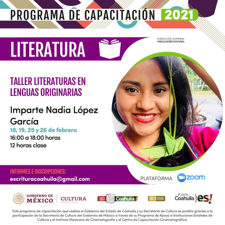 Cultura Coahuila invita a talleres de literatura