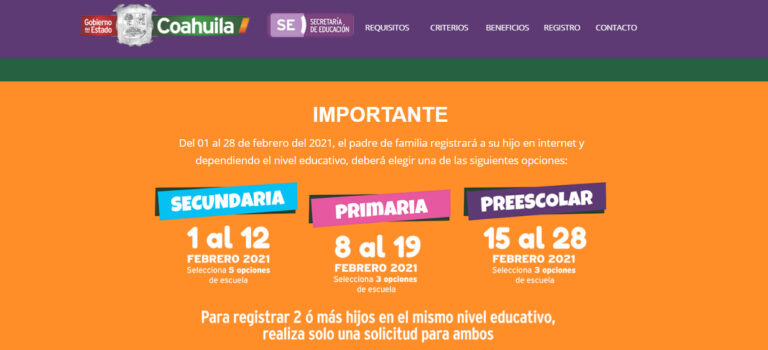  15 de febrero, inicio del proceso de preinscripción para Preescolar en Coahuila