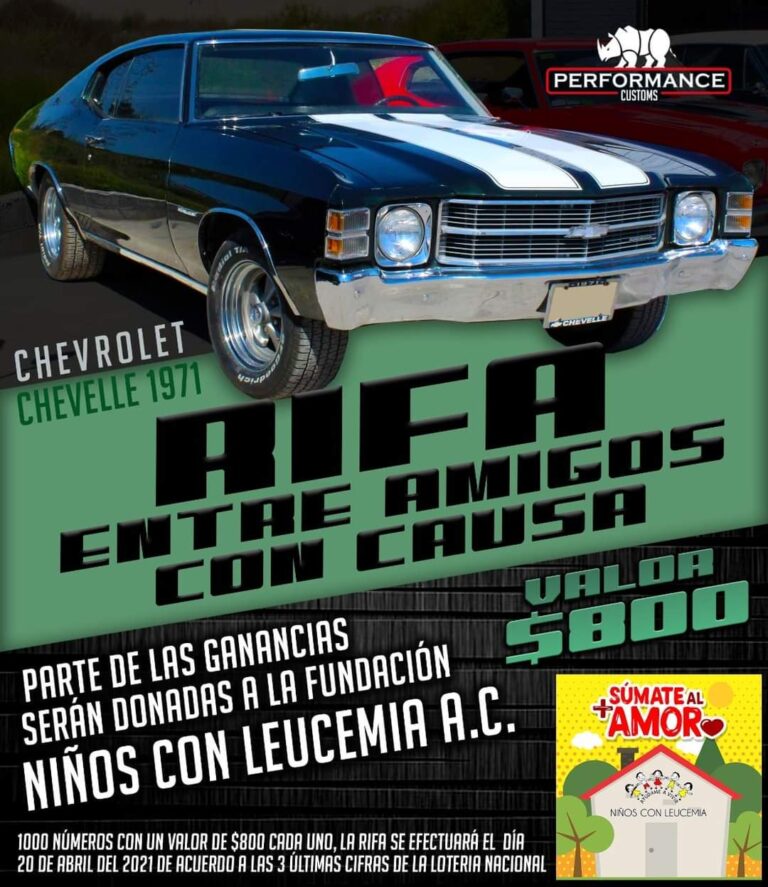 Apoyarán con rifa de auto clásico a Niños con Leucemia