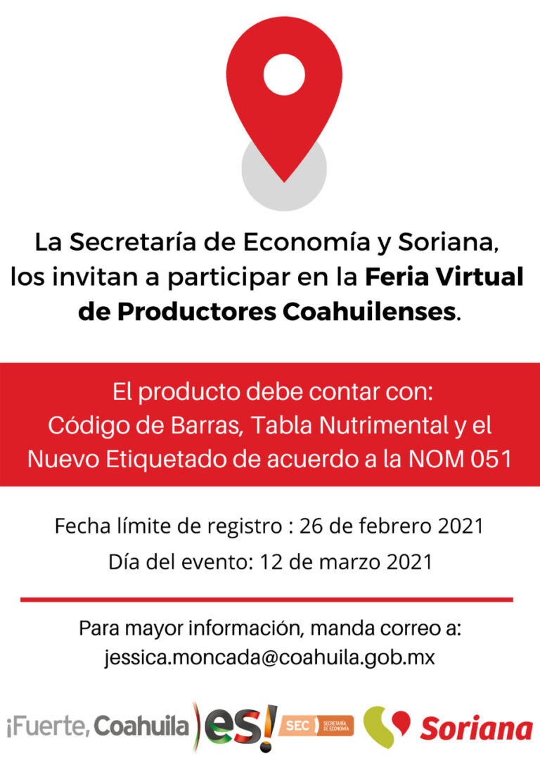 Ofrecerá Coahuila feria virtual de productores locales