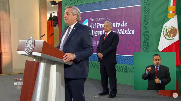 Andrés López recibe a Alberto Fernández, presidente de Argentina en Palacio Nacional