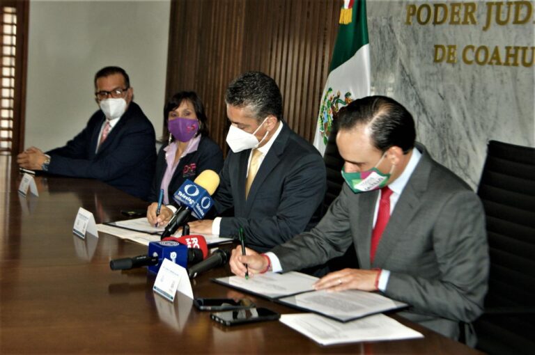 Firman convenio de colaboración el Poder Judicial y el Ayuntamiento de Saltillo