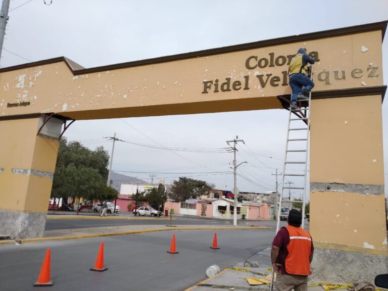 Dan inicio trabajos de embellecimiento en arcos de la Colonia Fidel Velázquez 