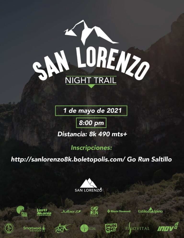 Realizarán carrera nocturna en el Cañón de San Lorenzo 