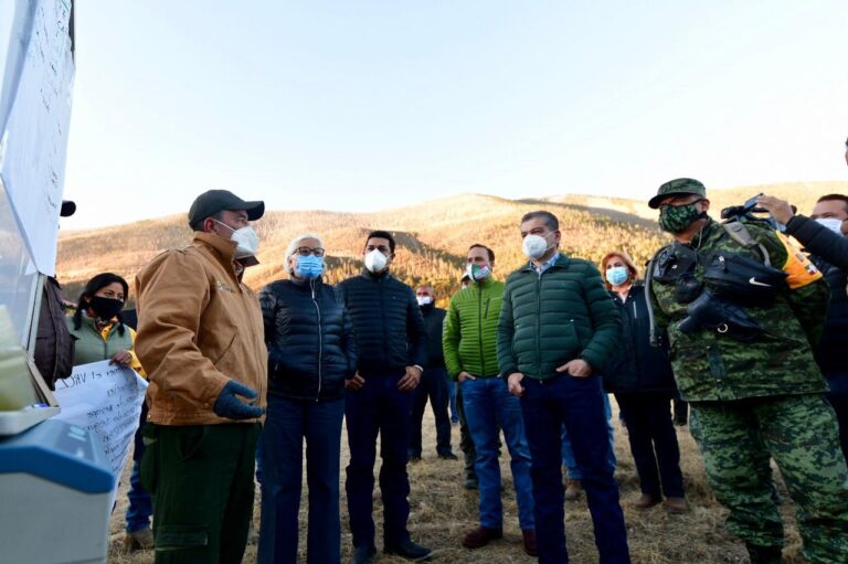 Supervisa MARS estrategia de combate al incendio en la Sierra de Arteaga