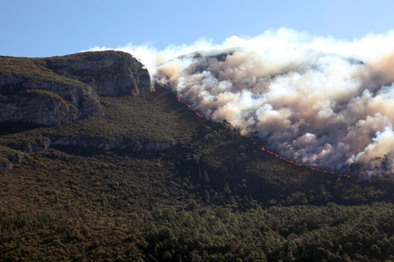 Condiciones climatológicas no permiten combate al incendio en la Sierra de Arteaga