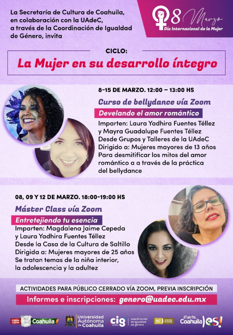 Intensa jornada de Cultura Coahuila por el Día de la Mujer