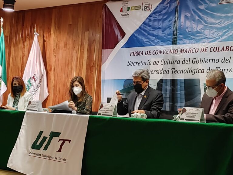 Firman convenio de colaboración Cultura Coahuila y la Universidad Tecnológica de Torreón