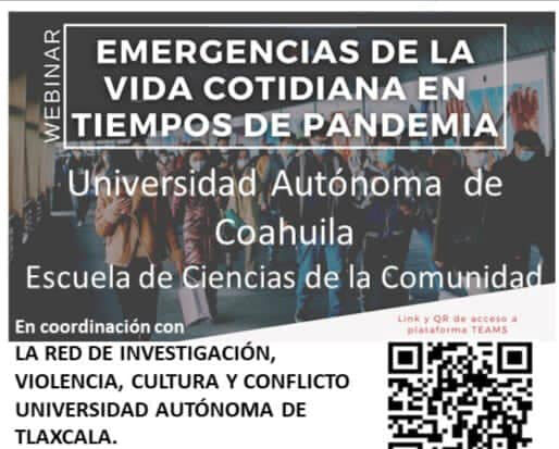 Invita UA de C al webinar “Emergencias de la vida cotidiana en tiempos de pandemia”