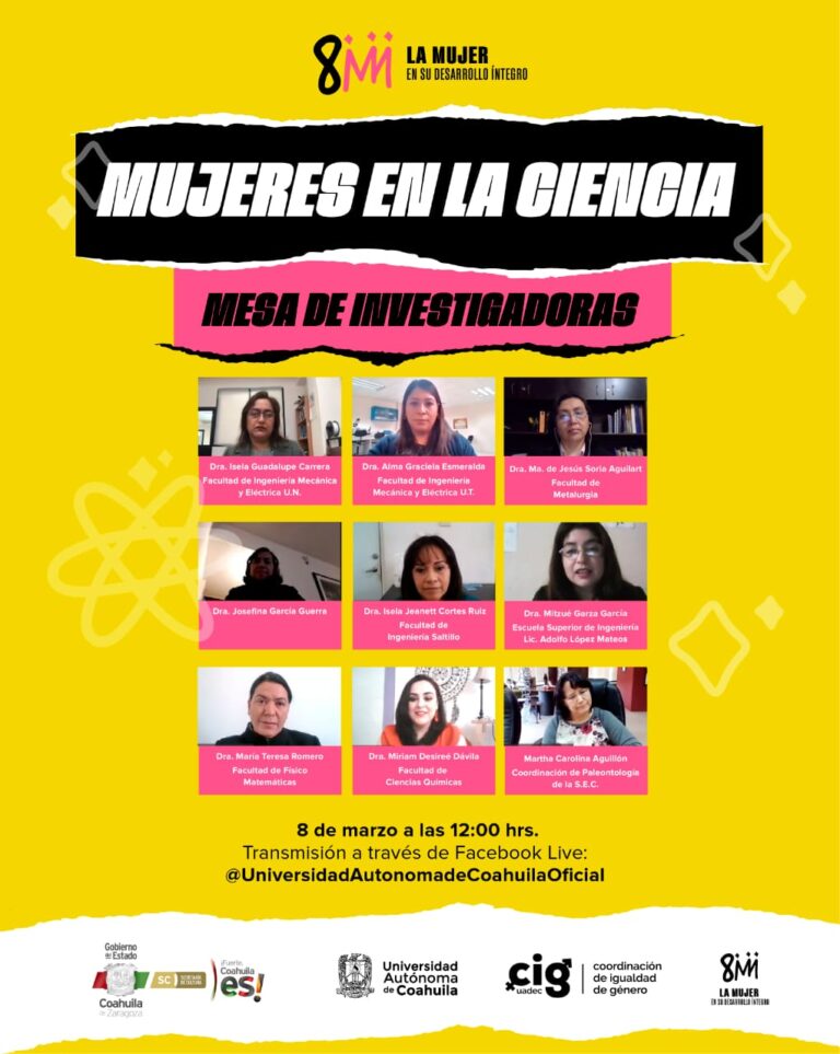 Invita UA de C al foro “Mujeres en la Ciencia” este 8 de marzo 