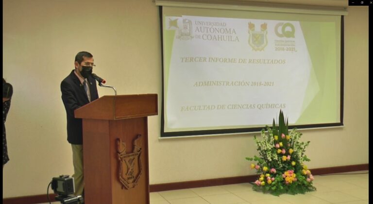 Rinde informe de actividades director de la Facultad de Ciencias Químicas