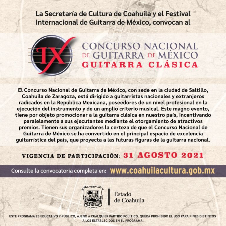 Mantiene Cultura Coahuila abiertas cuatro convocatorias