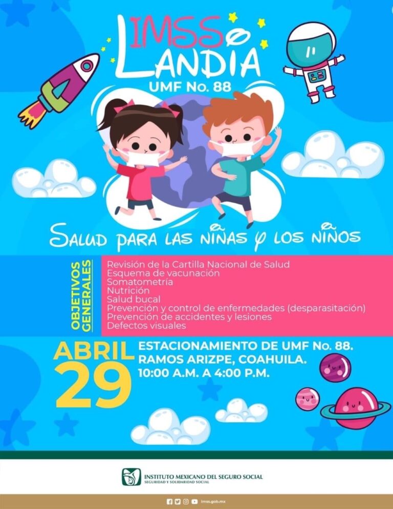 Prepara clinica 88 del IMSS en Ramos celebración del Día del Niño con ‘IMSSLandia” 