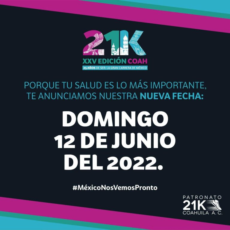 Oficial, cancelada la carrera 21K Coahuila este año